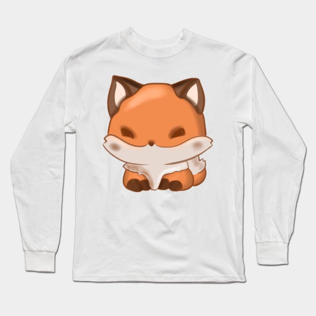 Cute fox Long Sleeve T-Shirt by Eikia